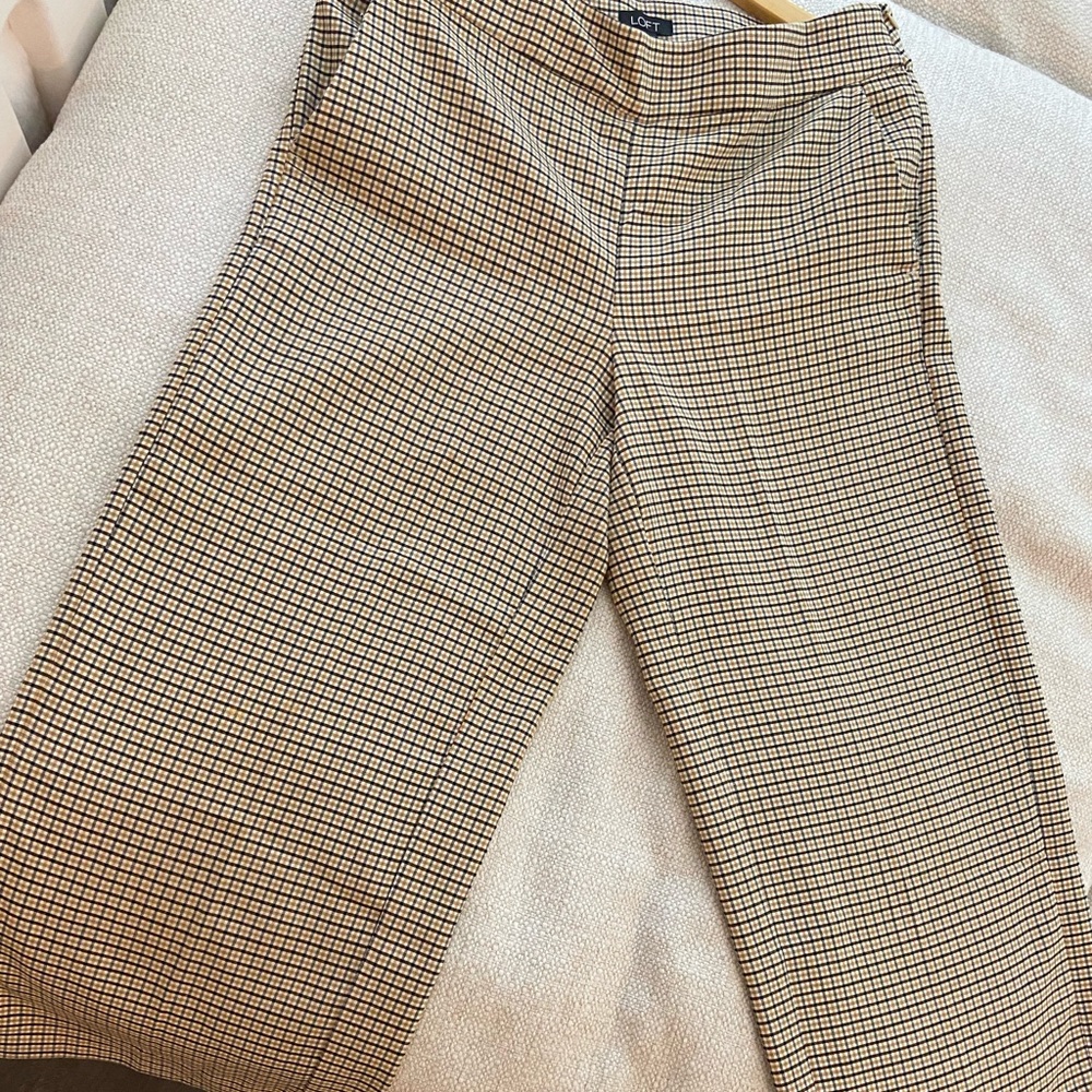 LOFT crop plaid pants